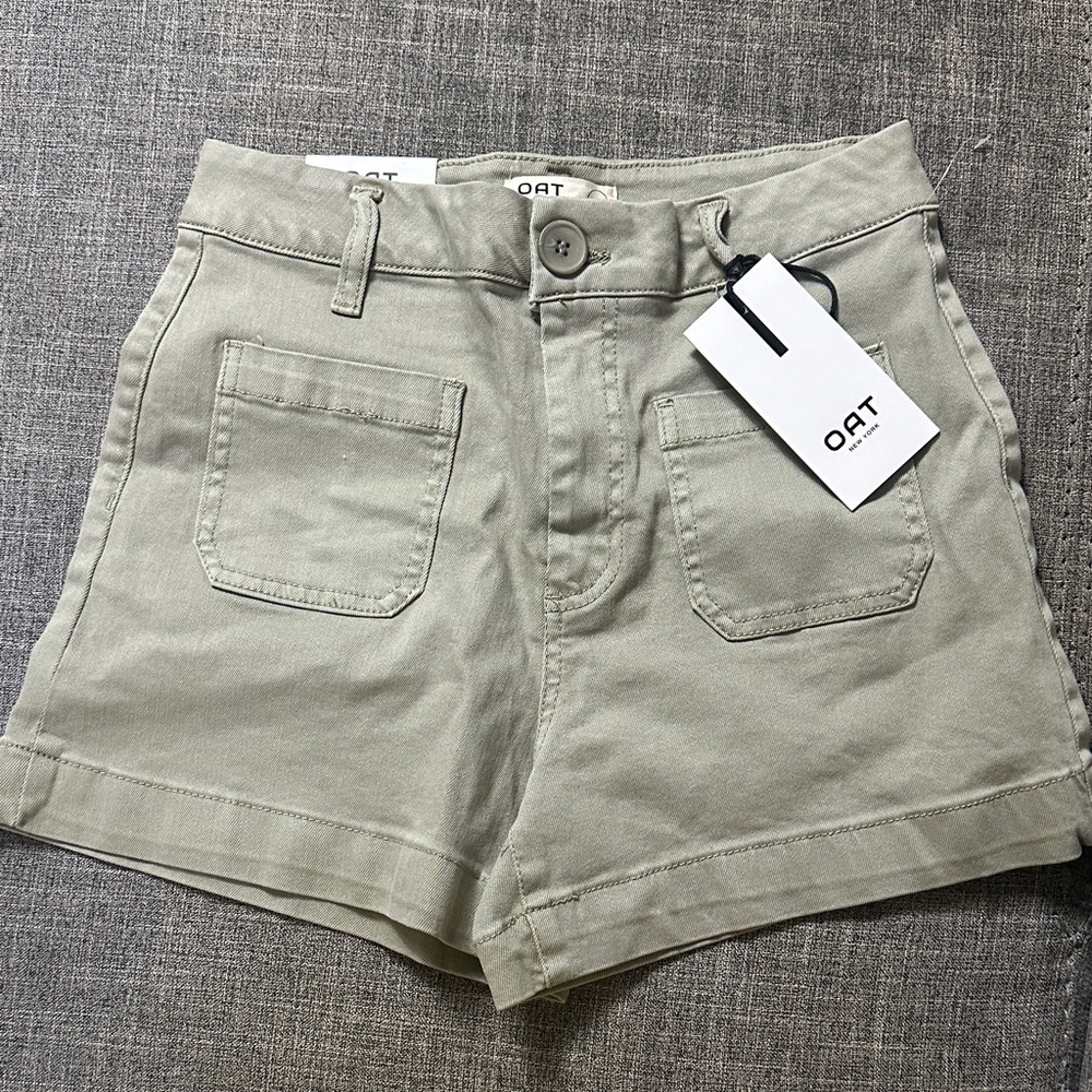 Oat New York High Waist Olive Shorts